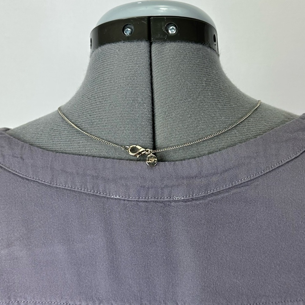 LOFT Silver Tone Necklace with Gem Pendant 33” - Picture 4 of 7